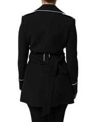 Dolce & Gabbana Black Wool Double Breasted Blazer Jacket - Overcoats