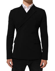 Dolce & Gabbana Black Wool Double Breasted Men Jacket Blazer - IT48 | M - Sport Jackets