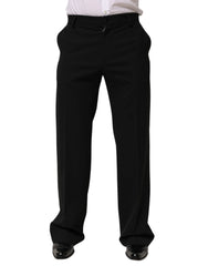 Dolce & Gabbana Black Wool Formal Dress Men Trouser Pants - IT50 | L - Trousers