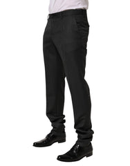 Dolce & Gabbana Black Wool Formal Dress Men Trouser Pants - IT50 | L - Trousers