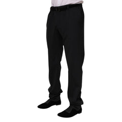 Dolce & Gabbana Black Wool Formal Dress Men Trousers Pants - IT56 | XXL - Trousers