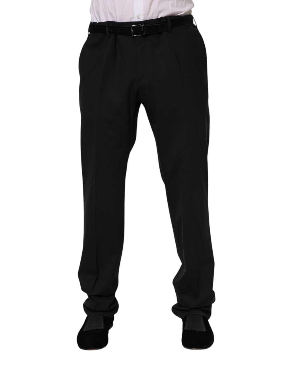 Dolce & Gabbana Black Wool Formal Dress Pants - IT52 | XL - Trousers
