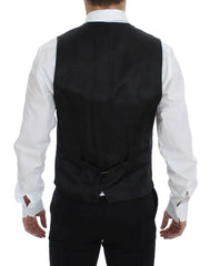 Dolce & Gabbana Black Wool Formal Dress Vest Gilet Weste - IT48 | M - Vests
