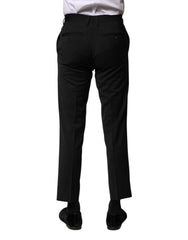 Dolce & Gabbana Black Wool Formal Men Cropped Pants - IT44 | XS - Trousers
