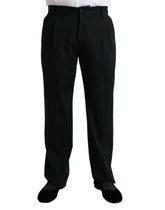 Dolce & Gabbana Black Wool Formal Straight Fit Dress Pants - IT48 | M - Trousers