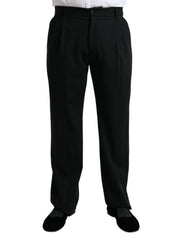 Dolce & Gabbana Black Wool Formal Straight Fit Dress Pants - IT48 | M - Trousers