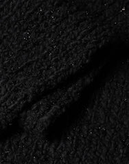 Dolce & Gabbana Black Wool Fringes Neck Wrap Foulard Scarf