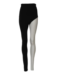 Dolce & Gabbana Black Wool High Waist Single Leg Pants - IT40|S - Tights