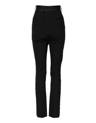 Dolce & Gabbana Black Wool High Waist Skinny Pants - IT40|S - Trousers