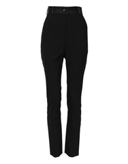Dolce & Gabbana Black Wool High Waist Skinny Pants - IT40|S - Trousers