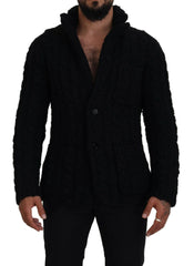 Dolce & Gabbana Black Wool Knit Button Cardigan Sweater - IT44 | XS - Cardigans