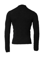 Dolce & Gabbana Black Wool Knit Crew Neck Pullover Sweater - IT44 | XS - Sweaters