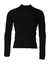 Dolce & Gabbana Black Wool Knit Crew Neck Pullover Sweater - IT44 | XS - Sweaters
