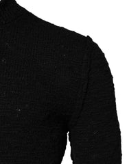 Dolce & Gabbana Black Wool Knit Crew Neck Pullover Sweater - IT44 | XS - Sweaters