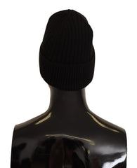 Dolce & Gabbana Black Wool Knit Women Winter Hat - Beanies