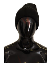 Dolce & Gabbana Black Wool Knit Women Winter Hat - Beanies