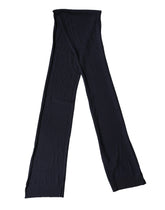 Dolce & Gabbana Black Wool Knitted Shawl Neck Wrap 200cm x 25cm Scarf