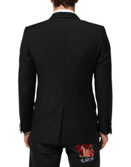 Dolce & Gabbana Black Wool MARTINI 2 Button Men Suit Blazer - IT46 | S - Sport Jackets