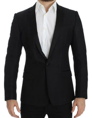 Dolce & Gabbana Black wool MARTINI slim blazer - IT46 | S - Sport Jackets