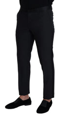 Dolce & Gabbana Black Wool Men Formal Pants - IT50 | L - Trousers