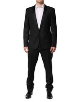 Dolce & Gabbana Black Wool Men Single Breasted 2 Piece Suit - IT52 | XL - Pant Suits