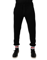 Dolce & Gabbana Black Wool Mid Waist Jogger Sweatpants Pants - Joggers