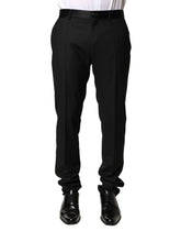 Dolce & Gabbana Black Wool Mid Waist Men Dress Trousers Pants - IT46 | S