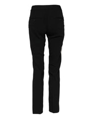 Dolce & Gabbana Black Wool Mid Waisted Tapered Dress Pants - IT36|XXS - Trousers