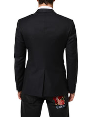 Dolce & Gabbana Black Wool NAPOLI 2 Button Men Suit Blazer - IT46 | S - Sport Jackets