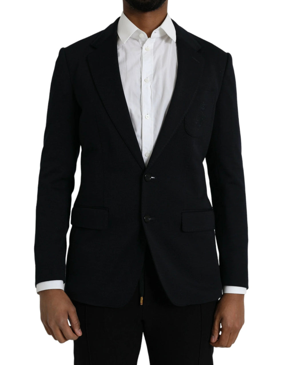 Dolce & Gabbana Black Wool Notch Single Breasted Coat Blazer - IT50 | L - Sport Jackets