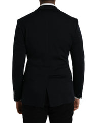 Dolce & Gabbana Black Wool Notch Single Breasted Coat Blazer - IT50 | L - Sport Jackets