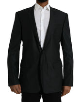 Dolce & Gabbana Black Wool Notch SingleBreasted Coat Blazer - IT54 | XL - Sport Jackets