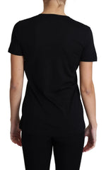 Dolce & Gabbana Black Wool Round Neck Short Sleeves T-shirt - IT40|S - T-Shirts