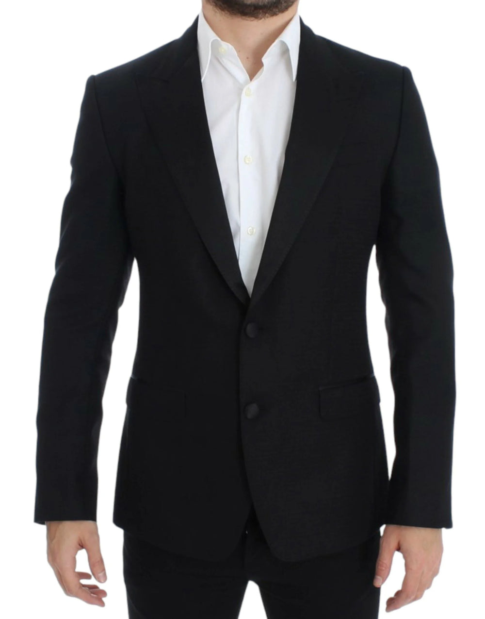 Dolce & Gabbana Black wool silk SICILIA blazer - IT46 | S - Sport Jackets