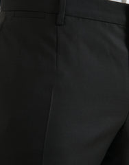 Dolce & Gabbana Black Wool Silk Skinny Dress Pants - IT54 | XL - Trousers