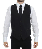 Dolce & Gabbana Black Wool Silk Stretch Dress Vest Blazer - IT44 | XS - Vests