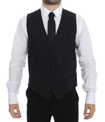 Dolce & Gabbana Black Wool Silk Stretch Dress Vest Blazer - IT44 | XS - Vests