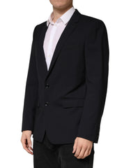Dolce & Gabbana Black Wool Single Breasted 2 Button Blazer