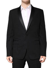 Dolce & Gabbana Black Wool Single Breasted 2 Piece Suit - IT52 | XL - Pant Suits