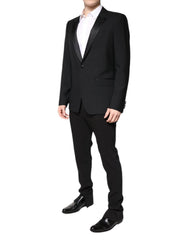 Dolce & Gabbana Black Wool Single Breasted 2 Piece Suit - IT52 | XL - Suits