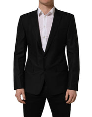 Dolce & Gabbana Black Wool Single Breasted Blazer Jacket - IT50 | L
