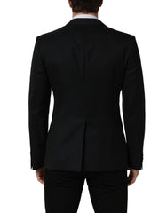Dolce & Gabbana Black Wool Single Breasted Blazer Jacket - IT50 | L