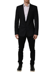 Dolce & Gabbana Black Wool Single Breasted Blazer Jacket - IT52 | XL