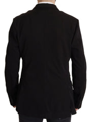 Dolce & Gabbana Black Wool Single Breasted Coat Blazer - IT50 | L