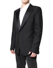 Dolce & Gabbana Black Wool Single Breasted Coat Blazer - IT54 | XL - Sport Jackets