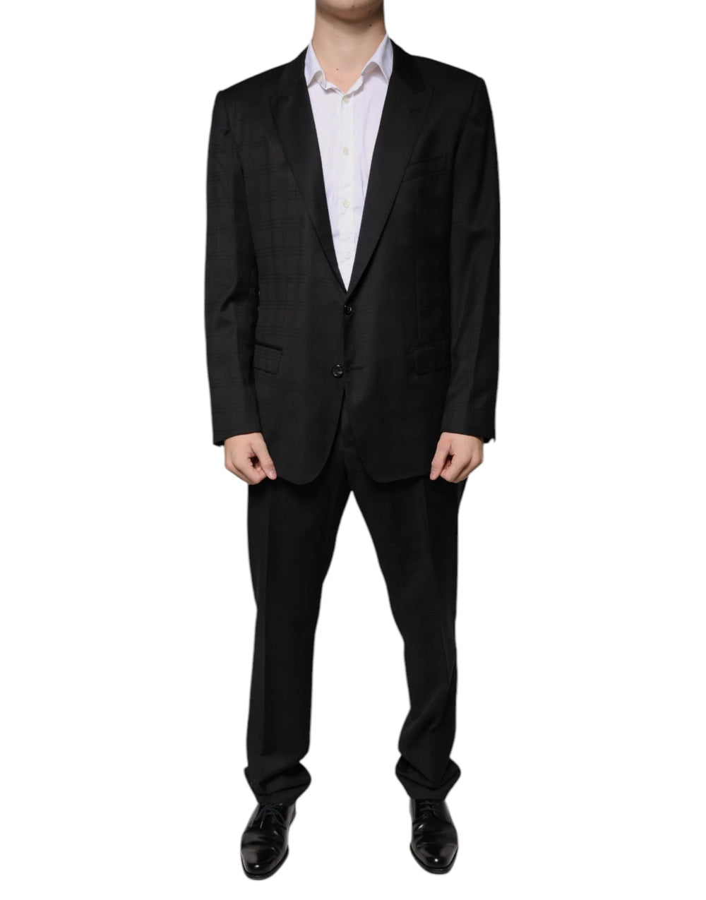 Dolce & Gabbana Black Wool Single Breasted Formal Suit - IT56 | XXL - Suits