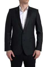 Dolce & Gabbana Black Wool Single Breasted MARTINI Blazer - IT48 | M - Sport Jackets