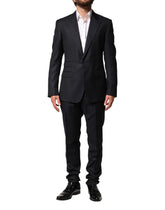 Dolce & Gabbana Black Wool Single Breasted Men 2 Piece Suit