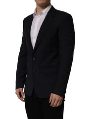 Dolce & Gabbana Black Wool Single Breasted Men Blazer Jacket - IT50 | L