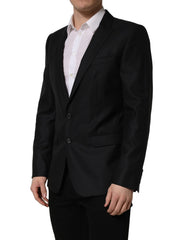 Dolce & Gabbana Black Wool Single Breasted Men Blazer Jacket - IT50 | L
